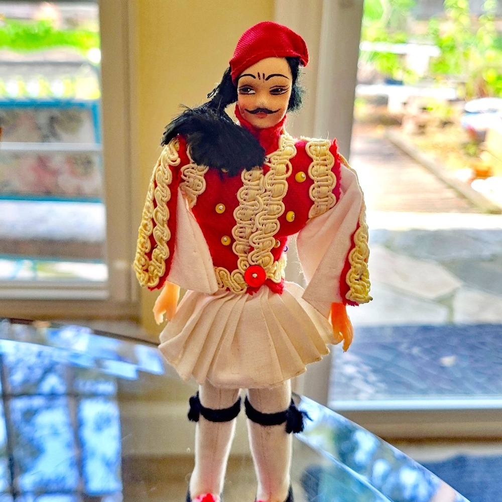Greek Collector Doll 7"tall. Free doll with purchase